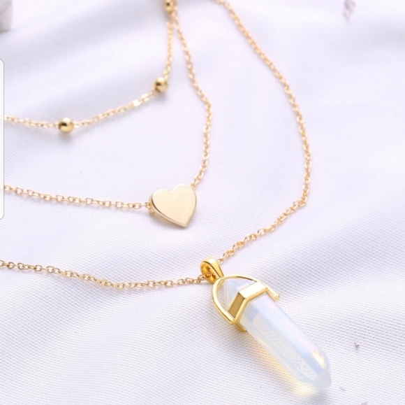 ◇Serendipity◇ Layered Crystal Necklace - Picture 2 of 2